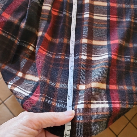 Papillon Brown Plaid Long Sleeve Sz. L Dress with Pockets - Picture 7 of 7